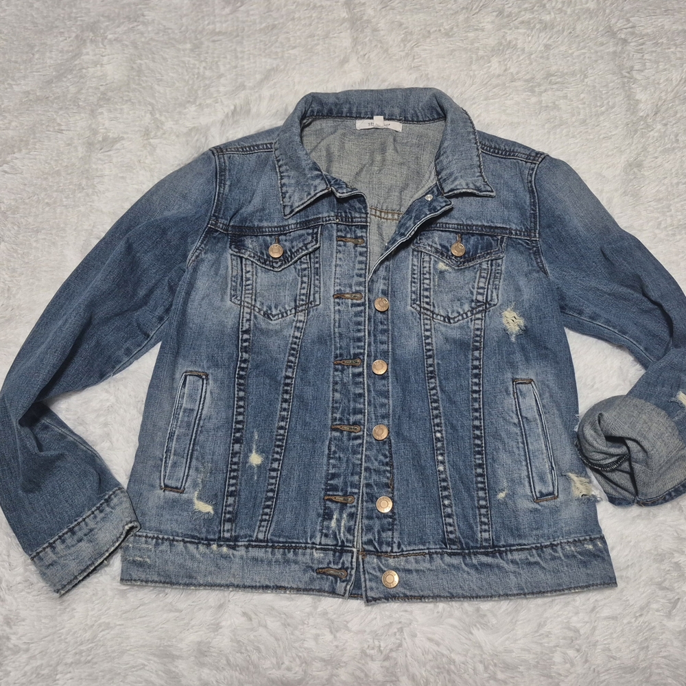 STS Blue Jean Jacket Classic Blue Cropped XS